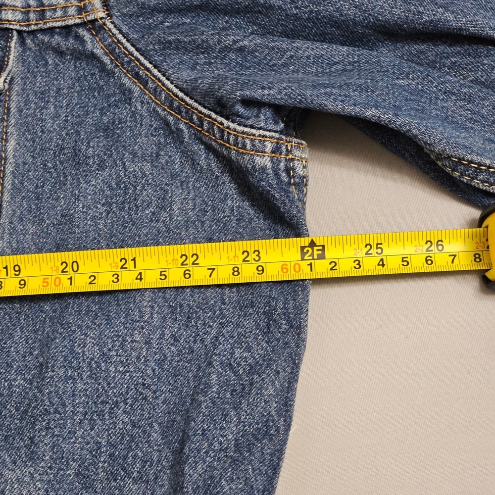 VTG Style Levi's Relaxed Denim Trucker Jacket Retro 90s Indigo Blue Grunge L - Picture 11 of 12